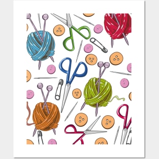 Sewing & Knitting pattern Posters and Art